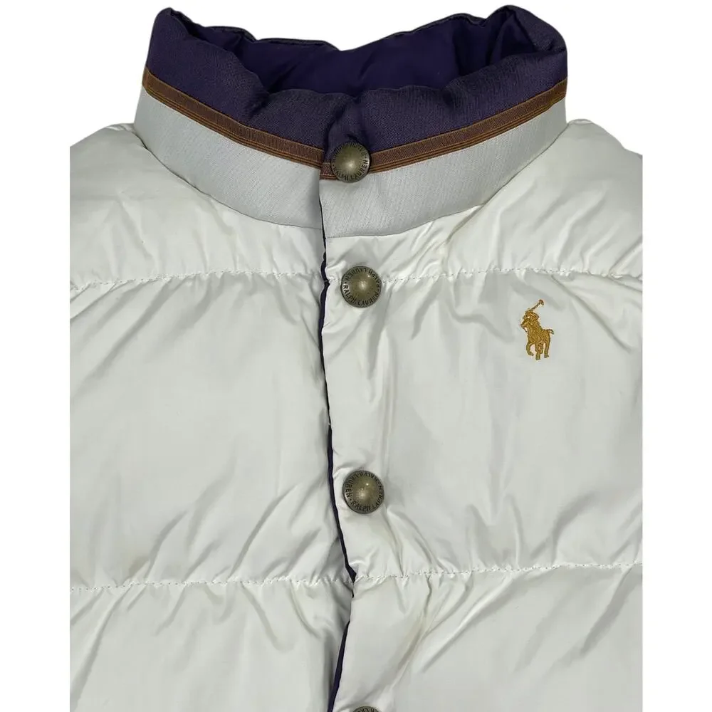 Ralph Lauren County Riders Jockey Vest Pony Reversible Down Vest Girl’s Medium